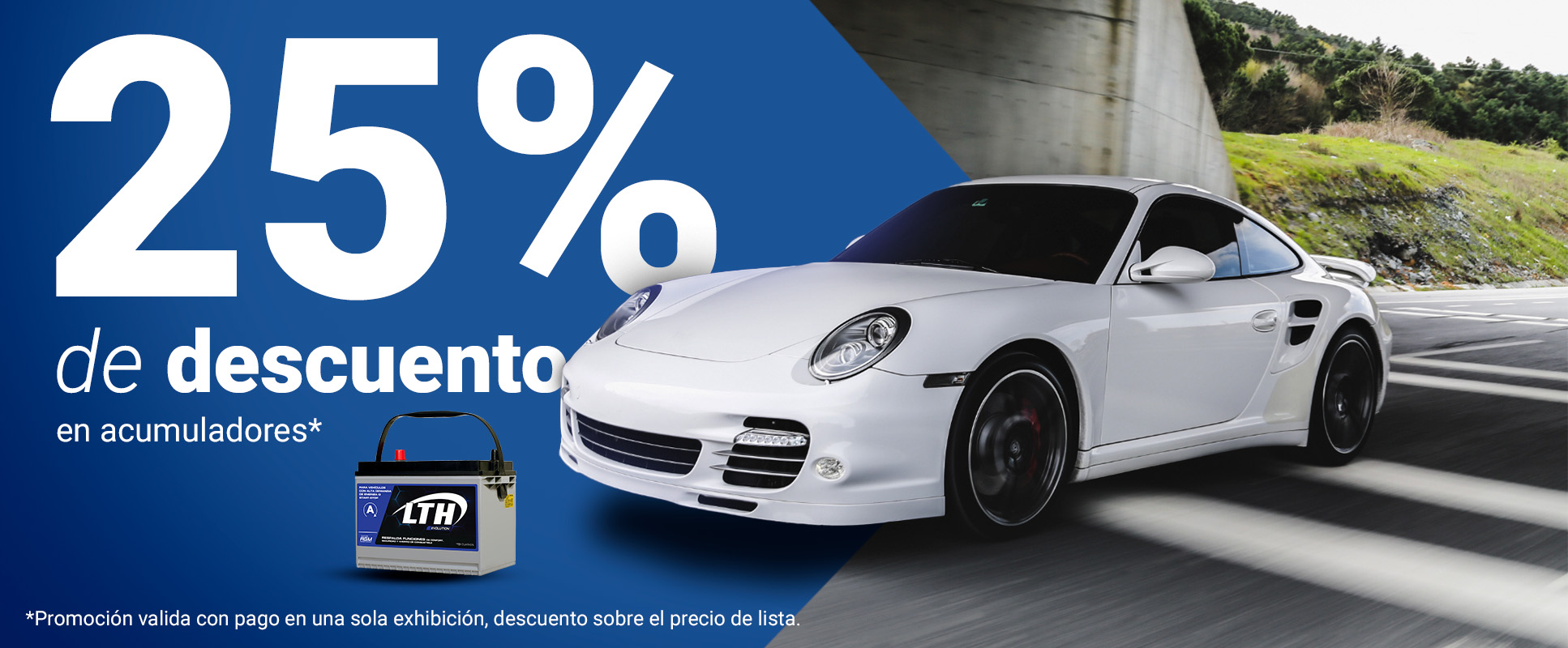 Promocion Acumuladores LTH linea AGM